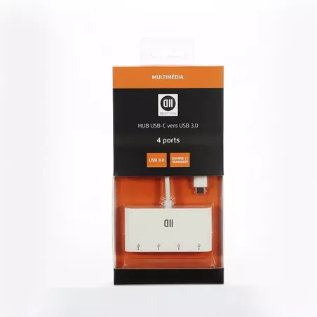 Hub USB-C 4 ports USB 3.0 pour PC, PC portable et MacBook