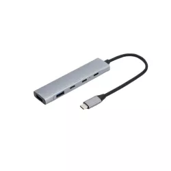 Hub USB C 5 ports, 2 ports USB A 3.2 gen 1, 2 ports USB-C 3.2 gen 1 superspeed 5Gbps, 1 port USB-C Power Delivery charge 100W…