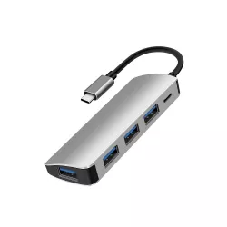 Hub USB C 5 ports 4 ports USB 3.1 gen 2 + 1 port USB C - Ports USB A transferts jusqu'à 10 Gbps - Port USB-C charge jusqu'à…