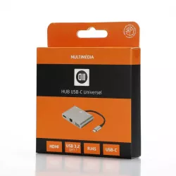 Hub USB-C universel - 5 ports : USB 3.0 + USB-C (PD, transfert et charge jusqu'à 100W) + RJ45 (1Gbit/s) + HDMI 4K + VGA…