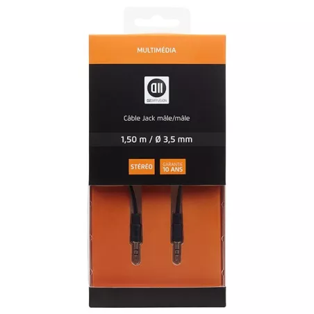 Câble Jack3.5mm mâle1.50 m