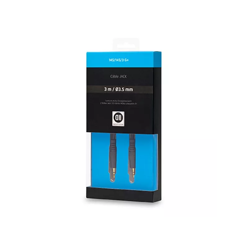 Câble Jack 3.5mm mâle 3 m Fiches Or