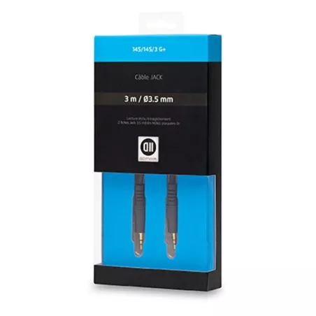 Câble Jack 3.5mm mâle 3 m Fiches Or