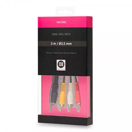 Câble Jack3,5mm mâle/3RCA mâle 1m50