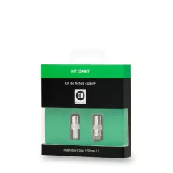 Kit de fiches coax 9,52mm:2M + 1F