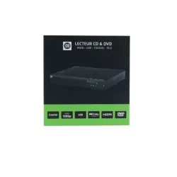 Lecteur D2 CD & DVD HDMI - Connecteurs : HDMI / COAXIAL / USB / RCA, USB 2.0 - télécommande incluse - Compatible multi-formats…