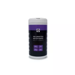 Boîte de 100 lingettes nettoyantes pour appareils multimédias / écrans - sans alcool - 13x15 cm