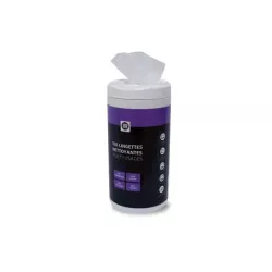 Boîte de 100 lingettes nettoyantes pour appareils multimédias / écrans - sans alcool - 13x15 cm