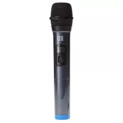 Microphone dynamique DII omnidirect sans fil , avec écran recepteur rechargeable, jack 6.35mm BLEU