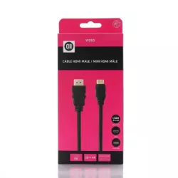 Câble HDMI mâle/mini HDMI mâle Compatible 1,4 (3D) 2160p - 1.50 m