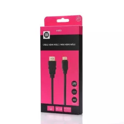 Câble HDMI mâle/mini HDMI mâle Compatible 1,4 (3D) 2160p - 1.50 m