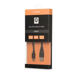 Câble USB 2.0 B mini mâle/A mâle 1.50m