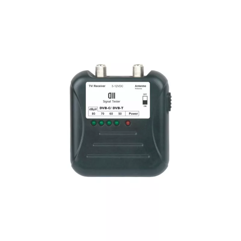 Pointeur d'antenne TNT/Testeur de signal - Fiche F - noir