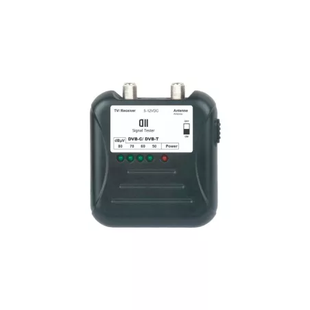 Pointeur d'antenne TNT/Testeur de signal - Fiche F - noir