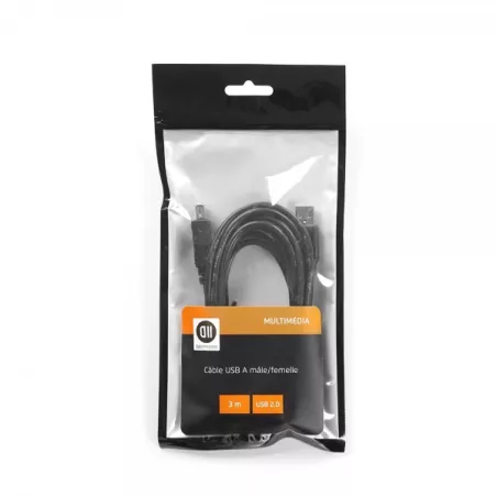 Câble USB 2.0 A Mâle/A Femelle 3m