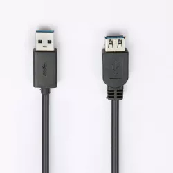 Rallonge USB 3.0 - 2m USB A mâle / USB A femelle Coloris noir
