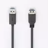 Rallonge USB 3.0 - 2m USB A mâle / USB A femelle Coloris noir