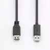 Rallonge USB 3.0 - 2m USB A mâle / USB A femelle Coloris noir