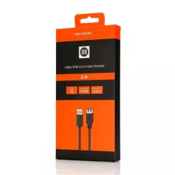 Rallonge USB 3.0 - 2m USB A mâle / USB A femelle Coloris noir