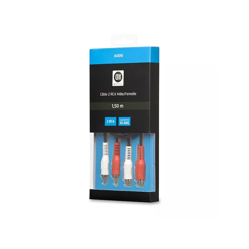 Câble 2RCA Mâle/Femelle 1m50