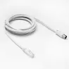 Câble RJ45 mâle vers coaxial mâle Longueur 2.00m - diamètre 9.52mm Blanc