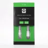 Câble RJ45 mâle vers coaxial mâle Longueur 2.00m - diamètre 9.52mm Blanc