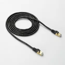 Câble RJ45 droit couleur noir - 2m S/STP Cat 8 avec snagless et connecteurs en or