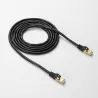Câble RJ45 droit couleur noir - 2m S/STP Cat 8 avec snagless et connecteurs en or
