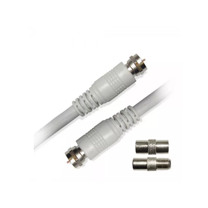 Câble SAT mâle-2.50 m+2 adaptateurs