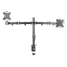 Support moniteur double 13-32 Poids max 8 kg - VESA 100 Bras à fixer ou serrer - inclinable et rotatif