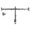 Support moniteur double 13-32 Poids max 8 kg - VESA 100 Bras à fixer ou serrer - inclinable et rotatif