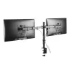 Support moniteur double 13-32 Poids max 8 kg - VESA 100 Bras à fixer ou serrer - inclinable et rotatif