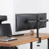 Support moniteur double 13-32 Poids max 8 kg - VESA 100 Bras à fixer ou serrer - inclinable et rotatif