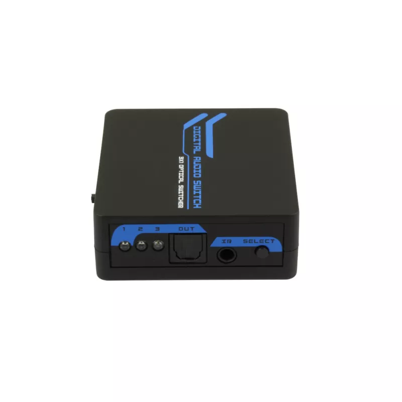 D2 Diffusion commutateur optique TOSLINK/SPDIF 3 entrées 1 sortie avec télécommande infrarouge et sans pertes de signal