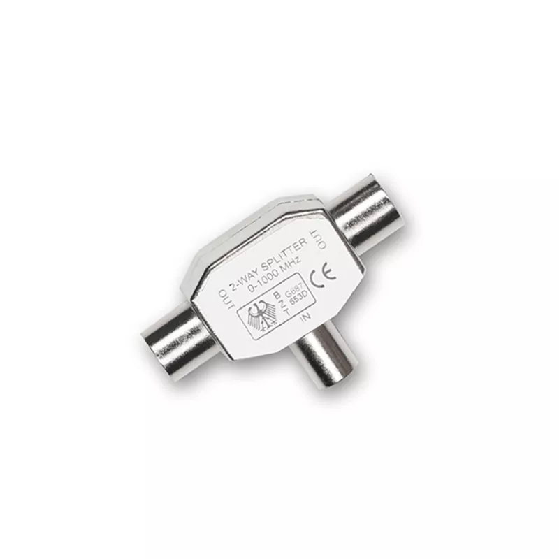 Té Coax 9.52mm 1 entrée Femelle / 2 sorties Mâle