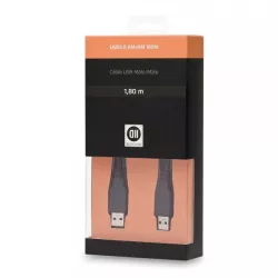 Câble USB2.0 A mâle/mâle 1.80m noir