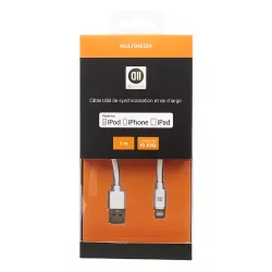 Câble USB pour Apple Lighting 3 m blanc