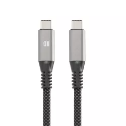 Câble USB-C/USB-C mâle/mâle 1m - USB 4.0 - charge 240W (3A/20V) - 40Gbps - tressé - connecteurs renforcés