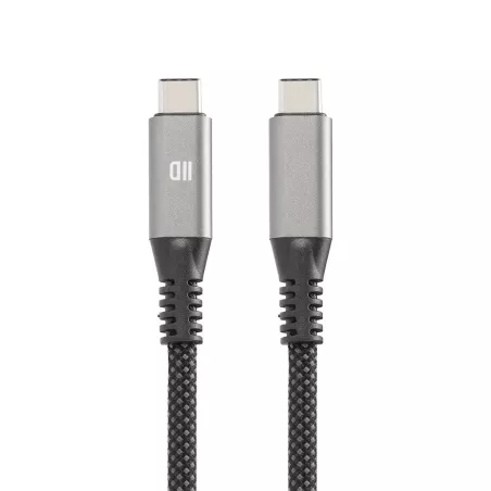 Câble USB-C/USB-C mâle/mâle 1m - USB 4.0 - charge 240W (3A/20V) - 40Gbps - tressé - connecteurs renforcés