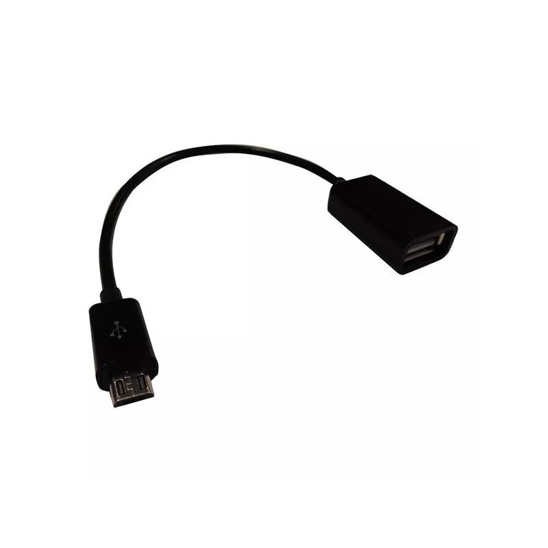 Câble USB2.0 Femelle vers micro USB Mâle 15 cm Noir - cable OTG