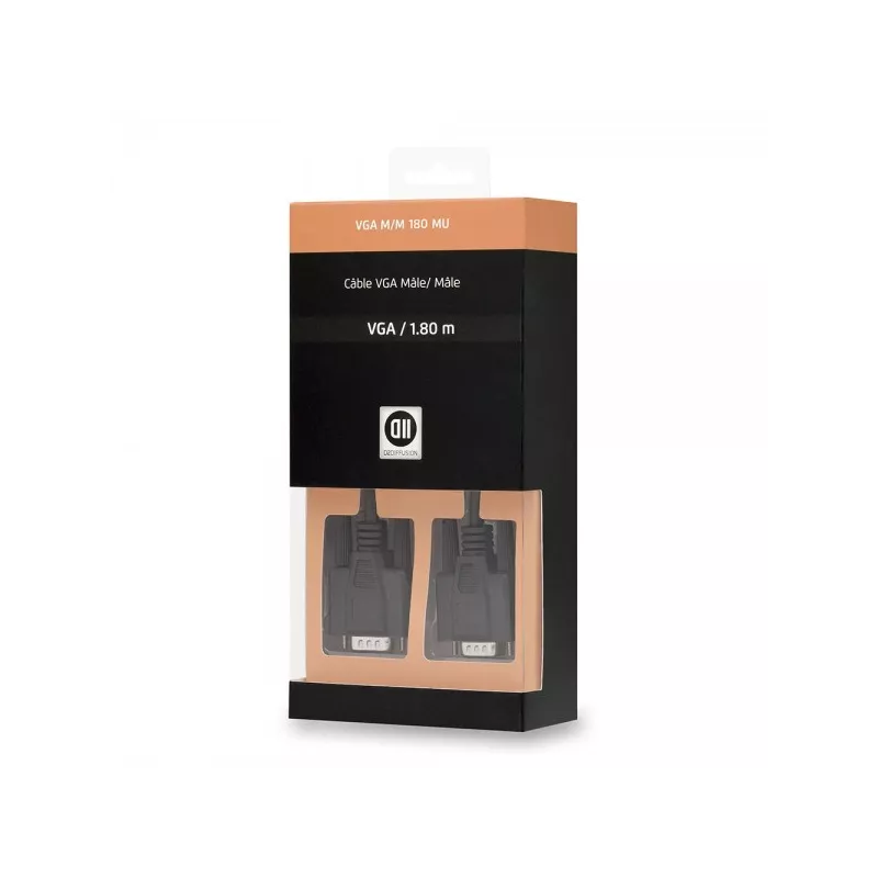 Câble VGA mâle/mâle 1.80 m noir