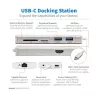 Tripp Lite by Eaton - Station d accueil USBC - HDMI 4K, ports USB 3.2 Gen 1, HUB USB-A/C, carte mémoire, chargement PD 60 W
