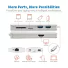 Tripp Lite by Eaton - Station d accueil USBC - HDMI 4K, ports USB 3.2 Gen 1, HUB USB-A/C, carte mémoire, chargement PD 60 W