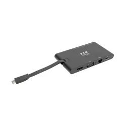 Tripp Lite by Eaton - Station d accueil USBC - HDMI 4K, VGA, ports USB 3.2 Gen 1, HUB USB-A/C, GbE, carte mémoire, chargement…