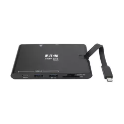 Tripp Lite by Eaton - Station d accueil USBC - HDMI 4K, VGA, ports USB 3.2 Gen 1, HUB USB-A/C, GbE, carte mémoire, chargement…