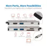 Eaton Tripp Lite - Station d accueil USBC - HDMI 4K, ports USB 3.2 Gen 1, HUB USB-A, carte mémoire, chargement PD 100 W