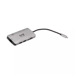 Eaton Tripp Lite - Station d accueil USBC - HDMI 4K, ports USB 3.2 Gen 1, HUB USB-A, carte mémoire, chargement PD 100 W