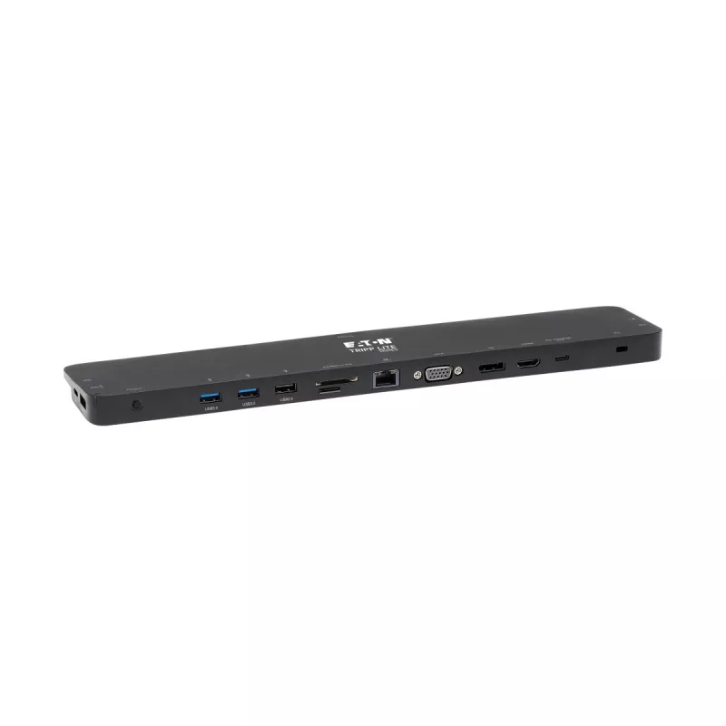 Eaton Tripp Lite - Station d accueil USBC, triple écran - HDMI 4K et DisplayPort, VGA, USB 3.2 Gen 1, HUB USB-A/C, GbE…
