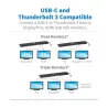 Eaton Tripp Lite - Station d accueil USBC, triple écran - HDMI 4K et DisplayPort, VGA, USB 3.2 Gen 1, HUB USB-A/C, GbE…