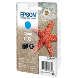 EPSON Cartouche Etoile de Mer 603 Cyan 2,4ml Alarme